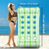 2-Pack Inflatable Pool Floats Mat for Teens, Large Pool Floaties for Adults Size with Headrest, Sun Tanning Raft Lake Beach Swimming Pool Party Floating Lounge (Blue-Green) view 2