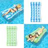 2-Pack Inflatable Pool Floats Mat for Teens, Large Pool Floaties for Adults Size with Headrest, Sun Tanning Raft Lake Beach Swimming Pool Party Floating Lounge (Blue-Green) view 4