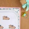 Azeeda 'Capybara on Phone' Baby Burp/Wash Cloth (BC00040546) view 3