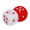 Alomejor 5 Pairs Heart Dice Set, Red White Plastic Gaming Dice with Heart Shaped Design, for Card Games Parties Travel view 2