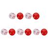 Alomejor 5 Pairs Heart Dice Set, Red White Plastic Gaming Dice with Heart Shaped Design, for Card Games Parties Travel view 3