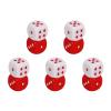 Alomejor 5 Pairs Heart Dice Set, Red White Plastic Gaming Dice with Heart Shaped Design, for Card Games Parties Travel view 4