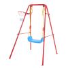 2 in 1 Childrens Swing Set, Heavy Duty Kids Swing Set with Basketball Hoop, 60kg Load Bearing Plastic Alloy Backyard Swing for Ages 8+, Includes Net and Pump view 3