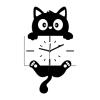 FQRDKT Hanging Clock Decorative Clock Silent Animal Cute Stylish with Swinging Tail Wall Ornament for Nursery Kids Room view 1