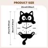FQRDKT Hanging Clock Decorative Clock Silent Animal Cute Stylish with Swinging Tail Wall Ornament for Nursery Kids Room view 3