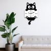 FQRDKT Hanging Clock Decorative Clock Silent Animal Cute Stylish with Swinging Tail Wall Ornament for Nursery Kids Room view 4