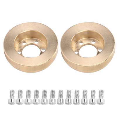 1.9 Inch CNC Machined Brass Internal Counterweight for - 4 RC Car Wheel Hub, Precision Solid Brass Wheel Hub Weight with 12mm Hex Fit for Axial SCX10 D90 HPI
