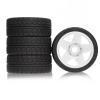 RC Beadlock Tires For KM For Rally C3 For MJX For Hyper Go 7303 7304 For Buggy 1/7 1/8 4pcs 110mm Tires Wheel 17mm Hex RC Off Road Model Accessory(Silver) view 1