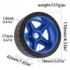 RC Beadlock Tires For KM For Rally C3 For MJX For Hyper Go 7303 7304 For Buggy 1/7 1/8 4pcs 110mm Tires Wheel 17mm Hex RC Off Road Model Accessory(Silver) view 2