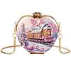 DIY Diamond Art Painting Crossbody Bag with Mirror, Small Portable Organizer Pouch for Coins Lipstick Earphones, Personalized Craft Gift for Women(Train) view 1