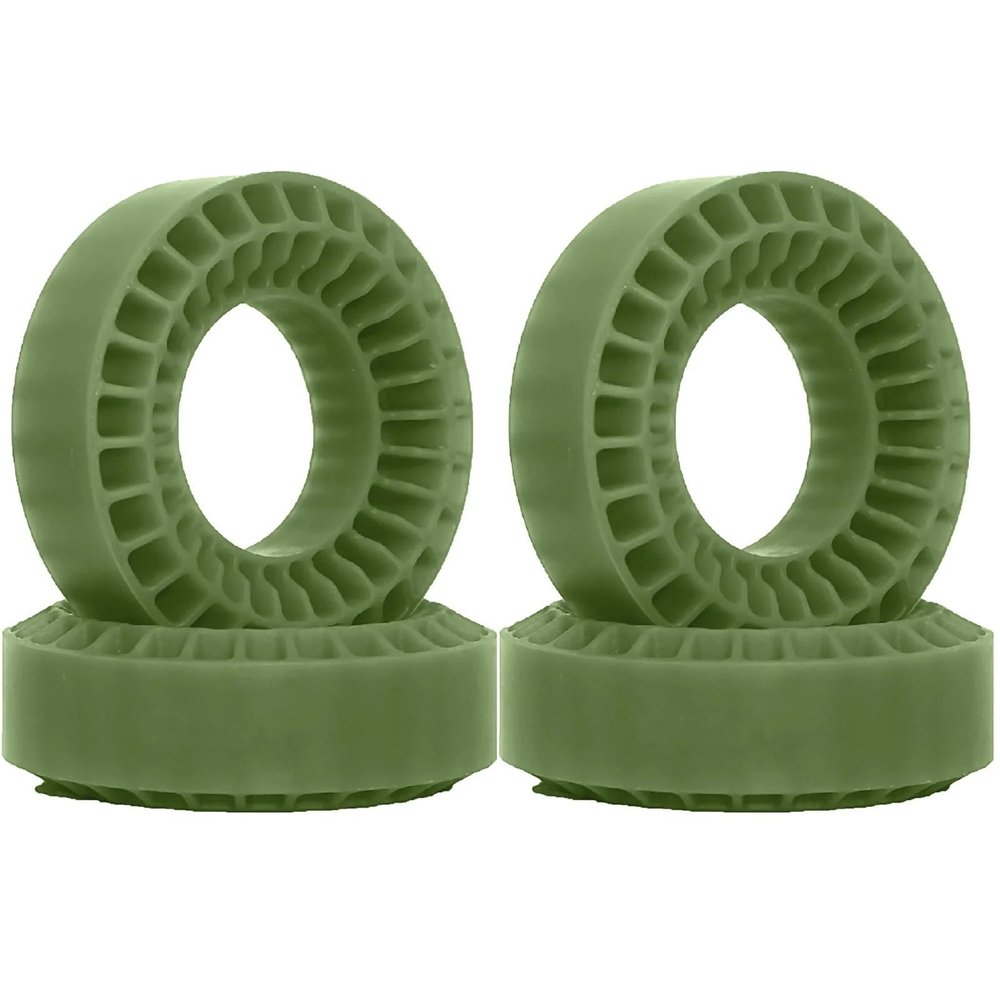 RC Car Toys For 1/24 4pcs High-Density Silicone Wheel Foams 55mm RC Crawler Tire Upgrades Modification Replacement Parts(Green)