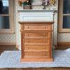 Waldosia 1:12 Scale Dollhouse Miniature Oak 5-Drawer Dresser (Cherry) view 3