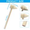 Litoexpe 12pcs Mini Wooden Hammers 37x15mm view 2