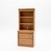 Waldosia 1:12 Scale Dollhouse Miniature Oak 3-Drawer Bookcase Raw Wood Bookshelf for DIY Miniature Rooms & Dollhouse Projects (Cherry) view 1