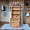 Waldosia 1:12 Scale Dollhouse Miniature Oak 3-Drawer Bookcase Raw Wood Bookshelf for DIY Miniature Rooms & Dollhouse Projects (Cherry) view 2