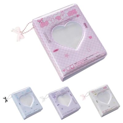 Photocard Binder 4 Set Photocard Holder Book Heart Hollow Photo Card Collector 40 Pockets Waterproof Korean Pop(Purple)
