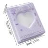 Photocard Binder 4 Set Photocard Holder Book Heart Hollow Photo Card Collector 40 Pockets Waterproof Korean Pop(Purple) view 2