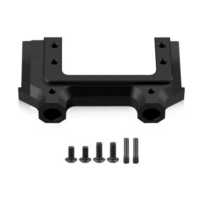 RC Automobiles Parts For Axial 90047 For Wrangler For SCX10 II 90046 1/10 Metal Front Rail Bumper Mounts Servo Stand RC Crawler Car Upgrade Parts(Black)
