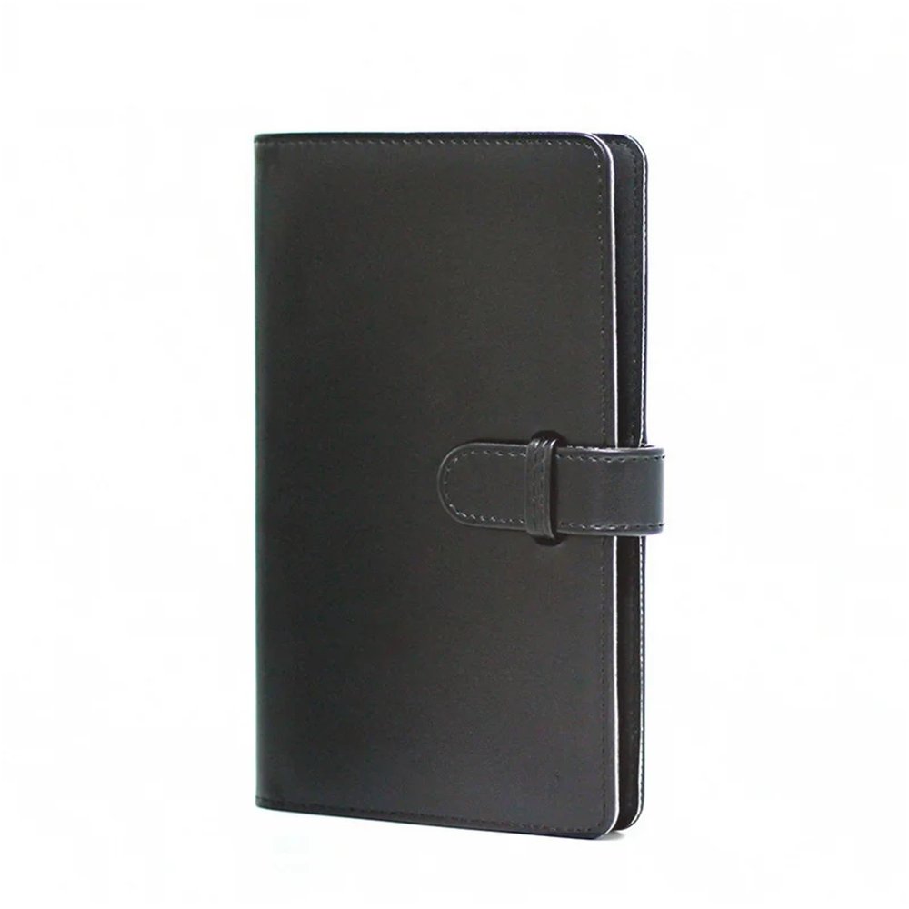 Photocard Binder 2 Pcs Retro PU Photo Album Fit For Square Film(80 Pockets Black)