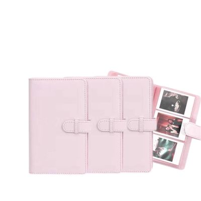 Photocard Binder 1-3pack 108 Sheets Portable 3 Inch Photo Album For Collection Ticket Card Book(Pink-3pcs)