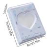 Photocard Binder 4 Set Kpop Photocard Holder Book 40 Pockets Love Heart Hollow Business Card Water Resistant Binder(Blue) view 2