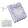 Photocard Binder 4 Set Kpop Photocard Holder Book 40 Pockets Love Heart Hollow Business Card Water Resistant Binder(Blue) view 3