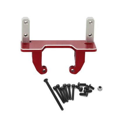 RC Automobiles Parts For Axial For SCX10 II 90046 AR44 MN999 1/10 Metal Aluminum Alloy Axle Servo Mount Base Stand RC Crawler Upgrade Parts(Red)