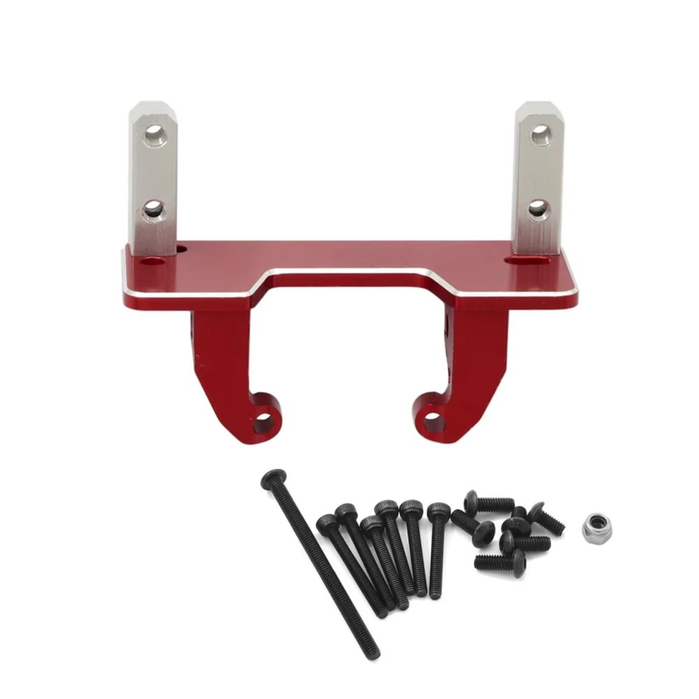RC Automobiles Parts For Axial For SCX10 II 90046 AR44 MN999 1/10 Metal Aluminum Alloy Axle Servo Mount Base Stand RC Crawler Upgrade Parts(Red)