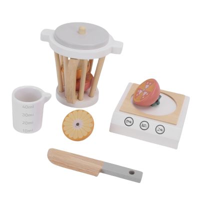 Zunate Wooden Smoothie Blender Toy, Cutting Fruit Juicer Maker for Kids, Beech Wood Play Kitchen Accessories for Boys and Girls