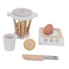 Zunate Wooden Smoothie Blender Toy, Cutting Fruit Juicer Maker for Kids, Beech Wood Play Kitchen Accessories for Boys and Girls view 4