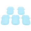 Zunate Squeeze Proof Food Pouch Holder Set for Infants, Leak Proof No Mess Design, Safe Plastic Material, Easy to Clean, Multifunctional Use for Baby Food, Includes 5 Pink Holders (Blue) view 1