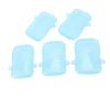 Zunate Squeeze Proof Food Pouch Holder Set for Infants, Leak Proof No Mess Design, Safe Plastic Material, Easy to Clean, Multifunctional Use for Baby Food, Includes 5 Pink Holders (Blue) view 4
