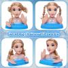 Blonde Hair Styling Doll Head 10.5 with Washable Makeup Set, 3-in-1 Styling Head Toy with 20+ Accessories, Pretend Hair Salon Playset for Girl, Birthday Gifts for Girls Ages 3 4 5 6 7 8+ view 2