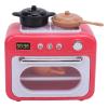 Zunate Kids Microwave Toy Kitchen Appliance with Rotating Turntable, Interactive Buttons and Food Accessories for Toddlers 3 Year Old and Up, ABS Material view 3