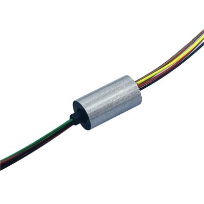 1PCS 48V Low-power Conductive Slip Ring Dia 6/6.5/7.9/8.5mm Aluminum Alloy Outer Shell Mini No-Flange Rotation Collector Ring(D6.5mmL11.8mm 2CH2A)