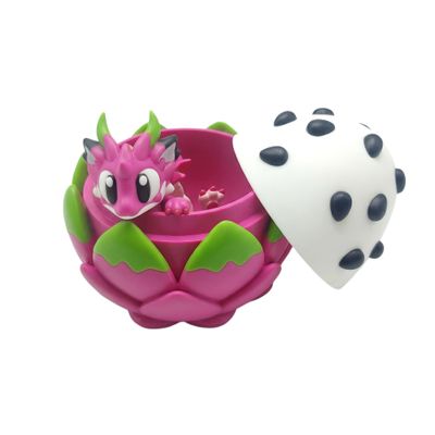 3D Printed Articulated Dragon in Mystery Egg - Fully Posable Dragon Fidget Toy, Stress Relief Desk Accessory & Desktop Decor, Unique Fantasy Gift for Dragon Lovers (Tropical Dragonfruit)