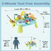BaiLuSong Water Table for Toddlers 1-3: 2-in-1 Water Play Table with Electric Pump & Running Water Play Sink, 39PCS Sensory Outdoor Water Toy for Backyard, Easy Assembly, Summer Birthday Gift for Kids view 3