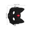 Abaodam Halloween Cat and Fox Animal for Women, Black Half Face Cosplay Party Accessory, Kitten Dress up Mask for Halloween and Costume Events view 2