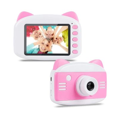 Kids Selfie Camera, Christmas Birthday Gifts for Boys Girls Age 3-9, HD Digital Video Cameras for Toddler, Portable Toy for 3 4 5 6 7 8 Year Old Girl(Pink)