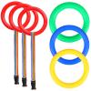 Abaodam 12pcs Walking Rope with Rings and Wrist Leashes, Preschool Protective Line Rope for Daycare Outdoor Activities, Colorful Red Yellow Blue Green Set view 1