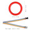 Abaodam 12pcs Walking Rope with Rings and Wrist Leashes, Preschool Protective Line Rope for Daycare Outdoor Activities, Colorful Red Yellow Blue Green Set view 2