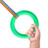 Abaodam 12pcs Walking Rope with Rings and Wrist Leashes, Preschool Protective Line Rope for Daycare Outdoor Activities, Colorful Red Yellow Blue Green Set view 4