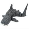 3D MENAGERIE 3D Printed Articulated Whale Shark- Gift Fidget Toy (Dark Grey, Small) view 1