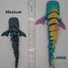 3D MENAGERIE 3D Printed Articulated Whale Shark- Gift Fidget Toy (Dark Grey, Small) view 3