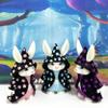 3pcs Wizard Bunny | 3D Printed | Articulated Toy Magical Wizard Bunny Figurine Pink Bunny Black Robe with Stars WB001-3X view 2