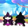 3pcs Wizard Bunny | 3D Printed | Articulated Toy Magical Wizard Bunny Figurine Pink Bunny Black Robe with Stars WB001-3X view 4