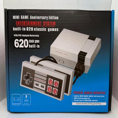 Neww Game Console Classic Mini Video Game Console Built-in 620 Classic Games, AV Output and Dual Game Controllers