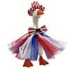 7 Inch Desk Goose Outfit - 4th of July Patriotic Tutu Dress Desk Goose Costumes, Festive Clothes for 7" Desktop Magnetic Goose Statue, Independence Day Summer Holiday Home Office Decor Accessories view 1