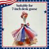 7 Inch Desk Goose Outfit - 4th of July Patriotic Tutu Dress Desk Goose Costumes, Festive Clothes for 7" Desktop Magnetic Goose Statue, Independence Day Summer Holiday Home Office Decor Accessories view 3