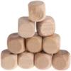 10 Pcs Wooden Blank Dice, 6 Sided DIY Graffiti Dice, Round Corner, 1.8cm view 1